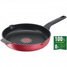 TEFAL E2374074 DAILY CHEF Poele grill 26cm, Induction, Résistante, Antiadhésive, Facile a nettoyer, Saine, Fabriquée en France