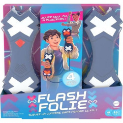 Mattel Games - Flash Folie, jeu électronique avec 2 manettes vocales et lumineuses - Jeu de société et de réflexes - Des 8 ans