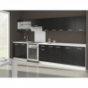 ULTRA Cuisine complete avec plan de travail L 3m20 - Noir mat