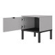 GAMI Chevet 1 porte - Gris et noir - CASTEL - L 36 x P 40 x H 42 cm