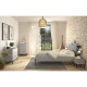 GAMI Chevet 1 porte - Gris et noir - CASTEL - L 36 x P 40 x H 42 cm