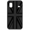 BLUEWAY Coque en silicone avec drapeau du Royaume-Uni en relief - Pour Samsung Galaxy ACE S5830 - Noire