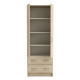 DEMEYERE Armoire - Décor chene brossé - 2 portes et 2 tiroirs - Classique - Chambre - L 61 cm - DUAL