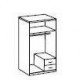 Armoire de chambre - Panneau de particules - 2 portes - Décor blanc - L 91 x P 56 x H 199 cm - TRIO