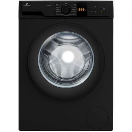 Lave-linge hublot CONTINENTAL EDISON CELL10140B1 -  10 kg  Moteur induction   Largeur 59,7 cm -  1400 tours/min - Noir