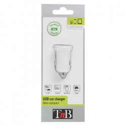 TNB Chargeur allume-cigare - 5V - USB - Blanc