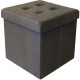 COTTON WOOD Pouf Coffre pliable Velours - 35 x 35 x 35 cm - Gris