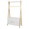 AMAROK Portant enfant - Pin massif et MDF - Blanc/naturel - Style scandinave - L 46 cm
