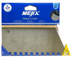 MEJIX Peigne a colle manche bois 220 mm U 6x6