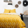 TODAY Parure de lit 2 personnes - 240 x 260 cm - Coton imprime jaune Ethnique DESERT CHIK Namib