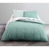 TODAY Parure de lit Bornéo - 1 housse de couette 240 x 260 cm + 2 Taies d'Oreiller 63 x 63 cm - 100% Coton 57 Fils - Vert TODAY