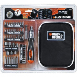 Coffret de Tournevis a cliquet avec accessoires (56 pieces) BLACK+DECKER - A7104-XJ