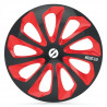 SPARCO 4 Enjoliveurs 16 Pouces Sicilia Noir et Rouge