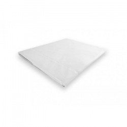 SOLEIL d'OCRE Drap plat Camille - Coton percale - 260 x 300 - Blanc