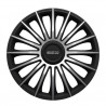 SPARCO Lot de 4 Enjoliveurs Treviso 16'' - Noir et Gris argenté