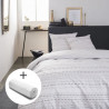 TODAY Sunshine Lot parure de lit - 2 personnes - 100% coton 57 fils - 220 x 240 cm et Drap Housse 140 x 200 cm - Blanc