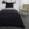 TODAY Parure de lit Coton 1 personne - 140x200 cm - Bicolore Bleu et Beige Jules