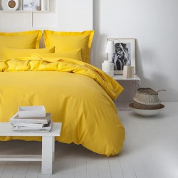 TODAY Drap plat 100% coton - 240x300 cm - Jaune safran TODAY