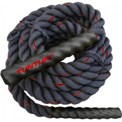 TUNTURI Corde ondulatoire de musculation battle rope crossfit 9m noire