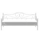 Lit banquette SOPHIA - 90 x 190 cm - Métal -  Blanc  - Sommier inclus