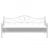 Lit banquette SOPHIA - 90 x 190 cm - Métal -  Blanc  - Sommier inclus