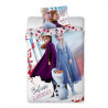 Parure de couette Microfibre FROZEN 2 140x200 cm + taie d'oreiller 63x63 cm - Bleu