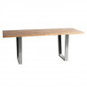 Table a manger - Décor chene et acier - L 200 x P 100 x H 76 cm - NOA