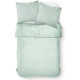 TODAY Parure de lit Scandi - 1 housse de couette 140 x 200 cm + 1 Taie d'Oreiller 63 x 63 cm - 100% Coton 57 Fils - Vert TODAY