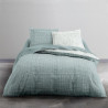 TODAY Parure de lit 2 personnes - 220 x 240 cm - Imprimé bleu Graphique CRAZY Lagon