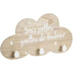 Patere nuage bonheur x3 - Style enfant