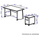 GAMI Ensemble Bureau L 140 + Caisson 2 tiroirs - Décor bois - SALSA