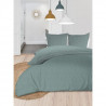 SOLEIL d'OCRE Parure de couette Boheme - Microfibre lavée - 240 x 260 cm - Bleu céladon