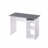 Bureau droit Compo - Panneaux de particules - Décor gris et blanc - L 101 x P 50 x H 75 cm
