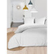 SOLEIL d'OCRE Parure de couette Boheme - Microfibre lavée - 220 x 240 cm - Blanc