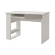 FREEZY Bureau enfant - 1 tiroir et niches - Mdf - Blanc/Gris - L115 xP55x H78cm