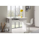 FREEZY Bureau enfant - 1 tiroir et niches - Mdf - Blanc/Gris - L115 xP55x H78cm