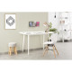 Bureau adulte Mobili - Panneaux de particules - Blanc - L 120 x P 60 x H 76,6 cm
