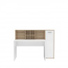 Bureau gauche droite ERIADU - Décor Blanc mat et chene sonoma - L 158 x P 60 x H 116 cm