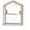 WEBER Bureau cabane enfant 120 cm en pin massif - Plateau réglable en 3 positions - L120xL50xH151,3cm - YOYO