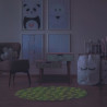 Tapis enfant phosphorescent Star - Gris clair et blanc - Motifs étoiles - 70 cm - Intérieur