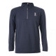 NORTHVALLEY Sweat Double Polaire 1/2 Zip Mason - Marine Chiné