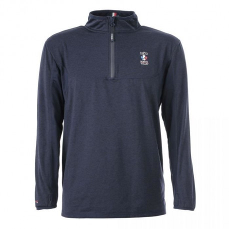 NORTHVALLEY Sweat Double Polaire 1/2 Zip Mason - Marine Chiné