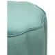 Pouf velours fleur Edi Pin, contreplaqué et mousse PU - Bleu céladon