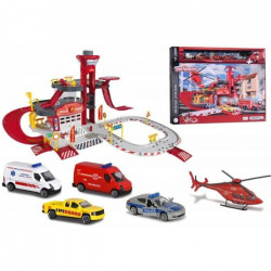 MAJORETTE Playset Station de Secours + 5 Véhicules