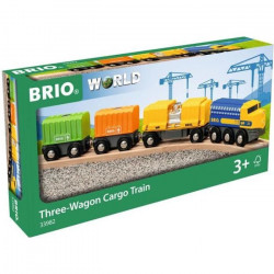 Brio World Long Train de Marchandises  - Accessoire Circuit de train en bois - Ravensburger - Mixte des 3 ans - 33982