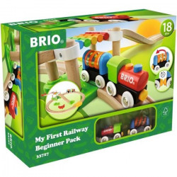 Brio Mon Premier Circuit de Decouverte  - Coffret 18 pieces - Circuit de train en bois - Ravensburger - Des 18 mois - 33727