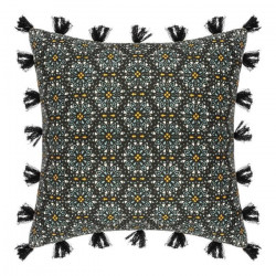 Housse de Coussin Rosace Pompon - 40 x 40 cm - Multicolore