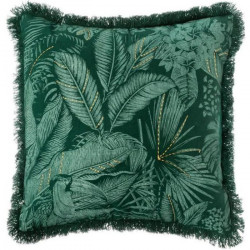 Housse de Coussin Jungle Brodé - 40 x 40 cm - Vert