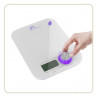 LITTLE BALANCE Balance de cuisine 8347 Kinetic Flower - Sans pile - Rechargeable par son bouton - 5 kg / 1 g - Prune