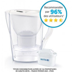 Carafe filtrante Marella blanche BRITA - 1 filtre MAXTRA+ inclus